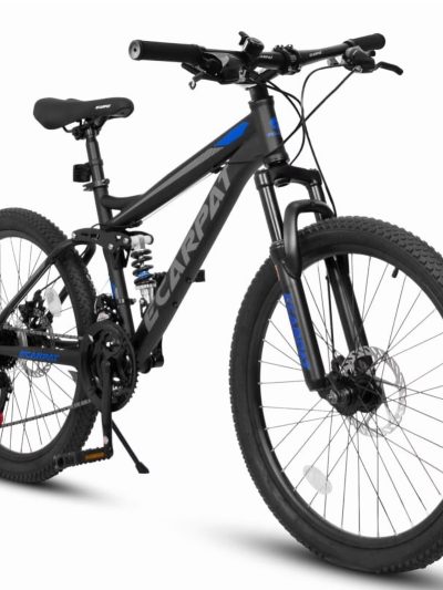27.5 Inch Full Suspension Mountain Bike With Front And Rear Dual Shock Absorbers, Mechanical Disc Brakes, 21-Speed - A2760