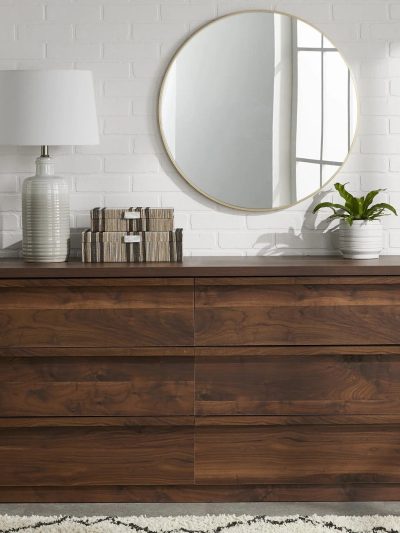Better Homes and Gardens Montclair 6-Drawer Dresser, Vintage Walnut Finish