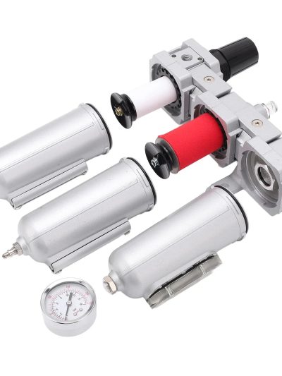3 Stage Compressed Air Particulate Filter Dryer, Aluminum Alloy, Metal Bowl - 1/2 in Manual