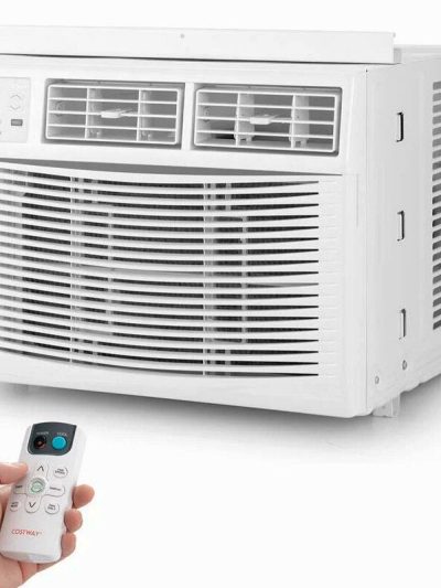10000 BTU Quiet Window Air Conditioner With Remote, Eco Mode And Dehumidifier