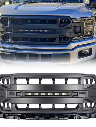 AMERICAN MODIFIED Armor Grille Compatible With 2018-2020 Ford F150 - Matte Black