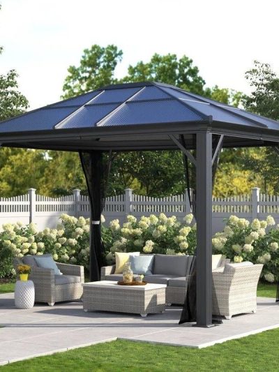 Aluminum Patio Gazebo 8.5' H x 10' W x 10' D - Wilmslow