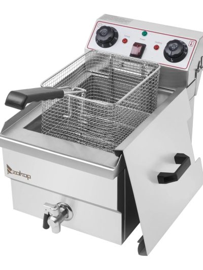 BAYUELSWU Electric Deep Fryer With Basket, 12.5Qt Stainless Steel Single Tank, 8L Basket