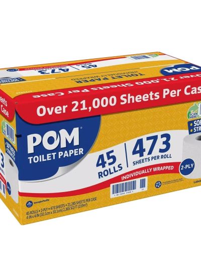 American Standart 2-Ply Bath Tissue, 45 Rolls