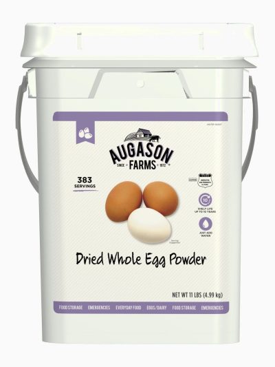 Augason Farms Dried Whole Egg Powder, 383 Servings, 11 lbs - Emergency Food Supply