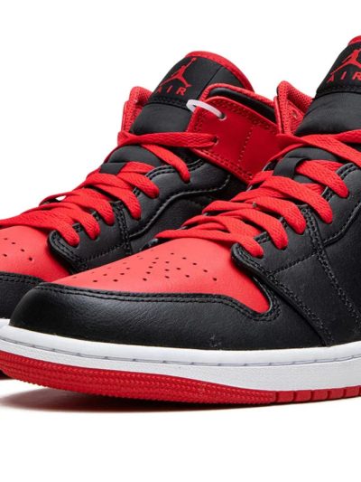 Air Jordan 1 Mid Alternate Bred Fire Red/Black Sneakers