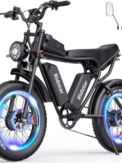 All-Terrain Fat Tire Electric Bike For Adults, 2000W 52V, 30-180 Mile Range - Q20