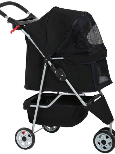 Bestpet Pet Stroller, 3 Wheels Travel Folding Carrier - T13