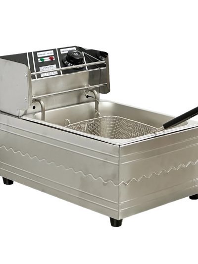 1600W Electric Deep Fryer, Stainless Steel, 6L, 110V - Commercial Single-Chamber