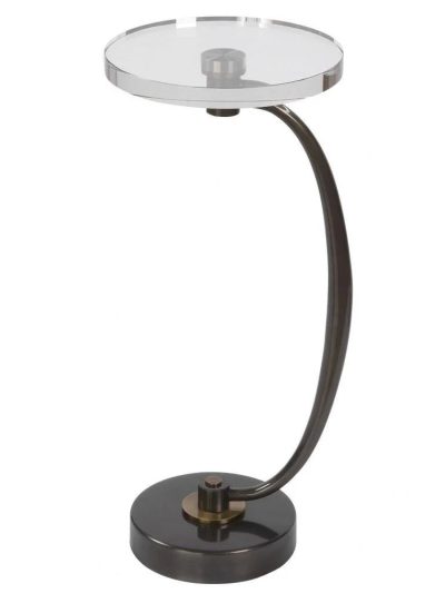 Bailey Street Home Drink Table 26.5 inch Polished Nickel Plated/Crystal Finish - 208-Bel-4541995