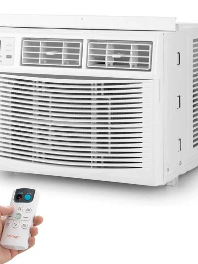 10000 BTU Window Air Conditioner With Remote, ECO Mode And Dehumidifier - White