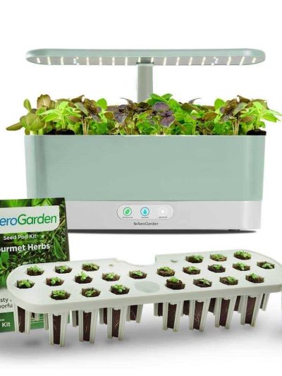 AeroGarden Seed Starting System Bundle, 23 Seedlings, Sage - Harvest Slim