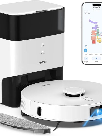 AIRROBO Robot Vacuum And Mop With Self-Emptying 75-Day Capacity