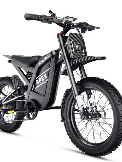 Arkveld Adult Electric Fat Tire Bike, 3000W, 40 MPH, 80 Miles, 25 inch, White - APEX1