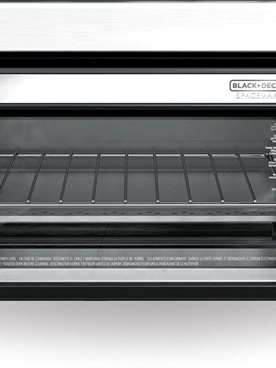 BLACK+DECKER SpaceMaker Under-Counter Toaster Oven, Black/Stainless Steel - TROS1000D