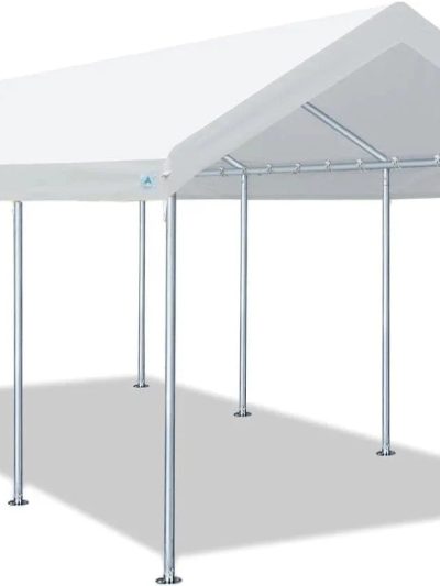 ADVANCE OUTDOOR Heavy Duty Portable Carport 10x20 ft, Beige