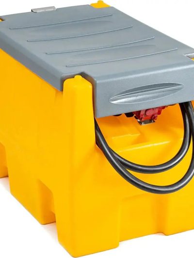 58-Gallon Portable Gas Tank With Integrated 12V Electric Fuel Pump - Red