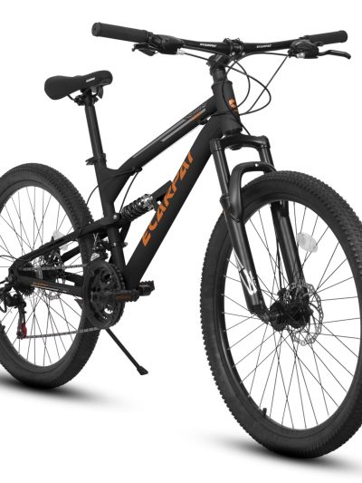 26 Inch Full-Suspension Mountain Bike, 21-Speed, 26x16 Inch Carbon Steel Frame