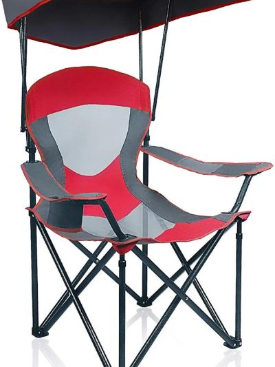 ALPHA CAMP Heavy Duty Oversized Folding Canopy Chair, 350 lbs Capacity - Adjustable Sunshade