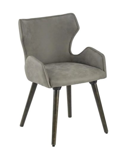 A & B Home Set Of 2 Dining Chairs, 22in W X 23.2in D X 32.3in H - 49809-GRAY-DS