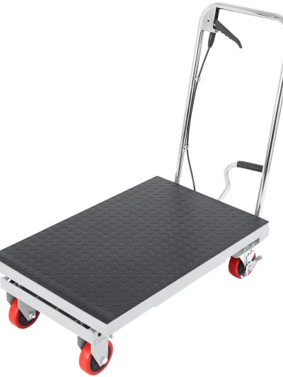 BENTISM Hydraulic Lift Table Cart, 500 lbs, 28 x 18 inches, Gray - TF23