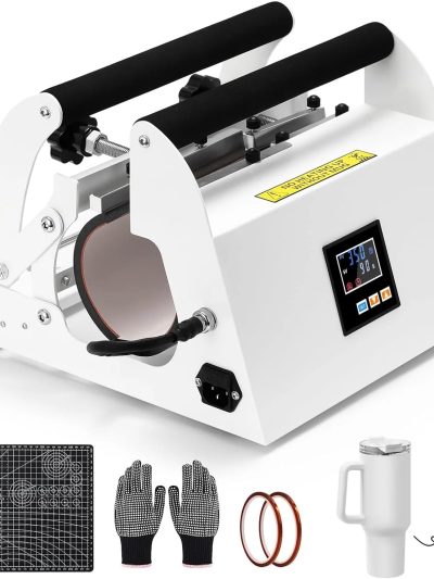 40oz Tumbler Heat Press for Sublimation, White Red - 40oz Tumbler Heat Press