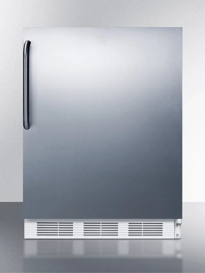 ADA Compliant Built-In Undercounter Refrigerator-Freezer, 5.1 cu.ft., 24 in, Stainless Steel Door