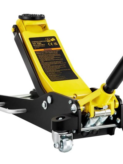 BENTISM Low Profile Floor Jack 3 Ton (6600 lbs), Aluminum And Steel, Yellow And Black - QJD-LTD030A-00